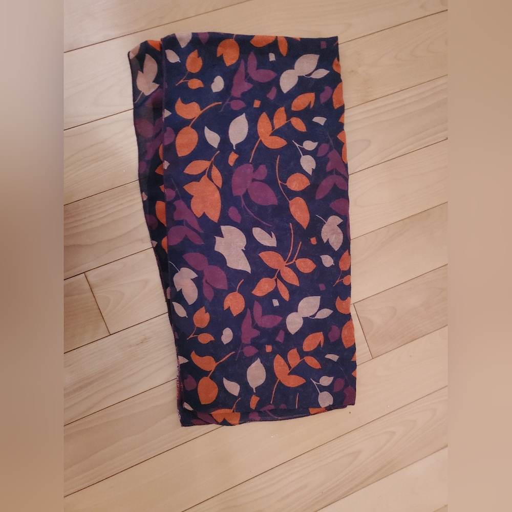 Two patterned floral scarf